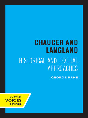 cover image of Chaucer and Langland